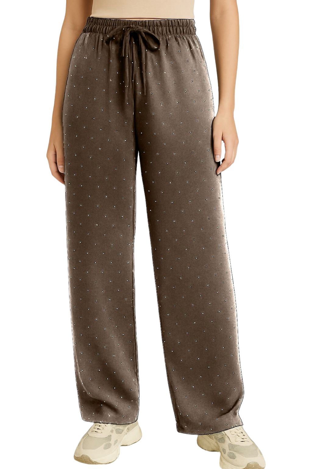 Pantaloni palazzo brillantini