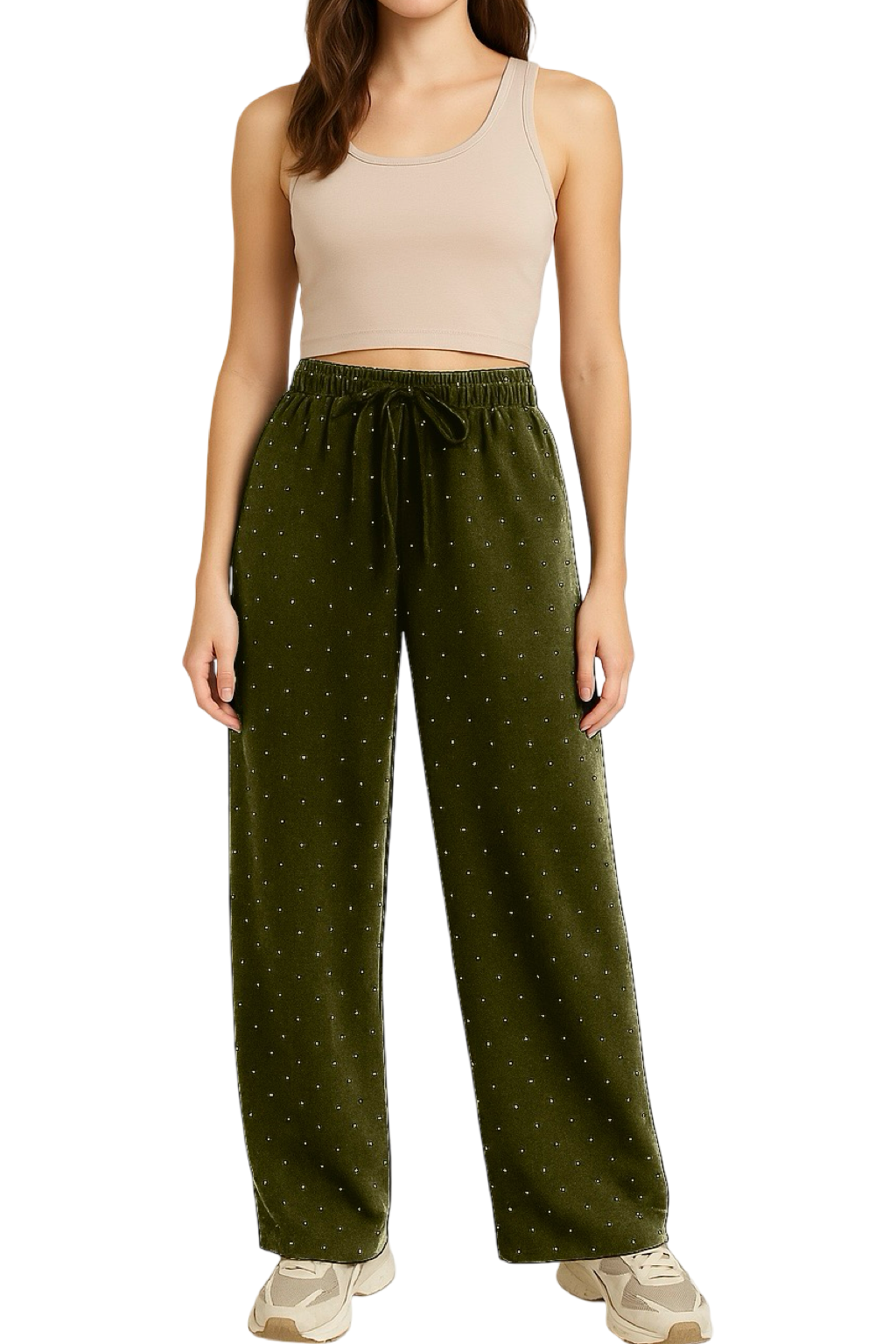 Pantaloni palazzo brillantini
