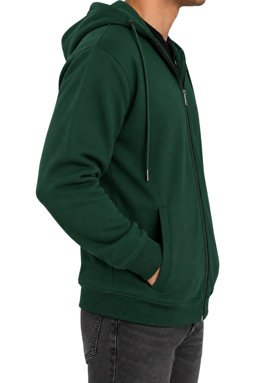Felpa con zip e cappuccio Uomo