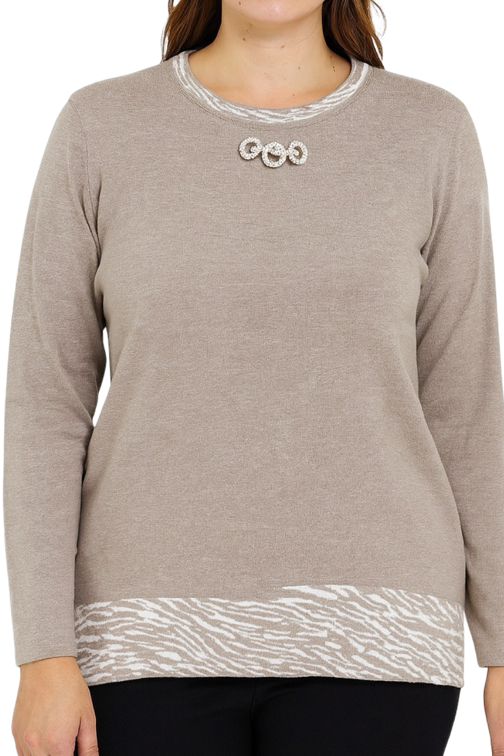 Maglia Girocollo Fondo Zebrato
