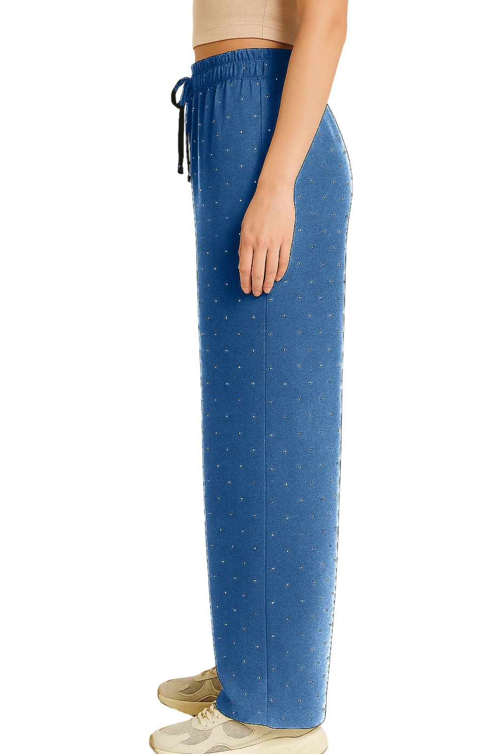 Pantaloni palazzo brillantini