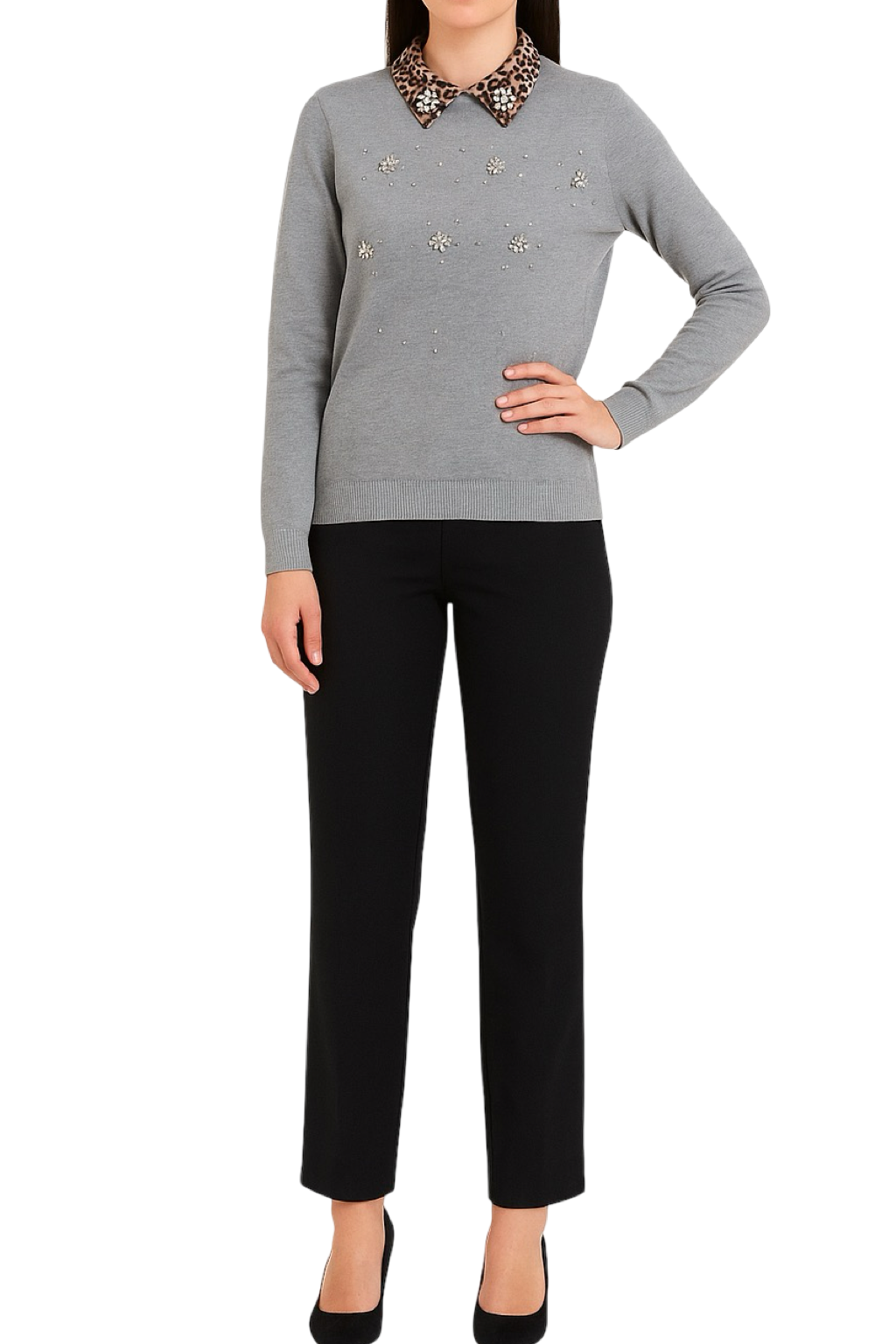 Maglia Colletto Fantasia