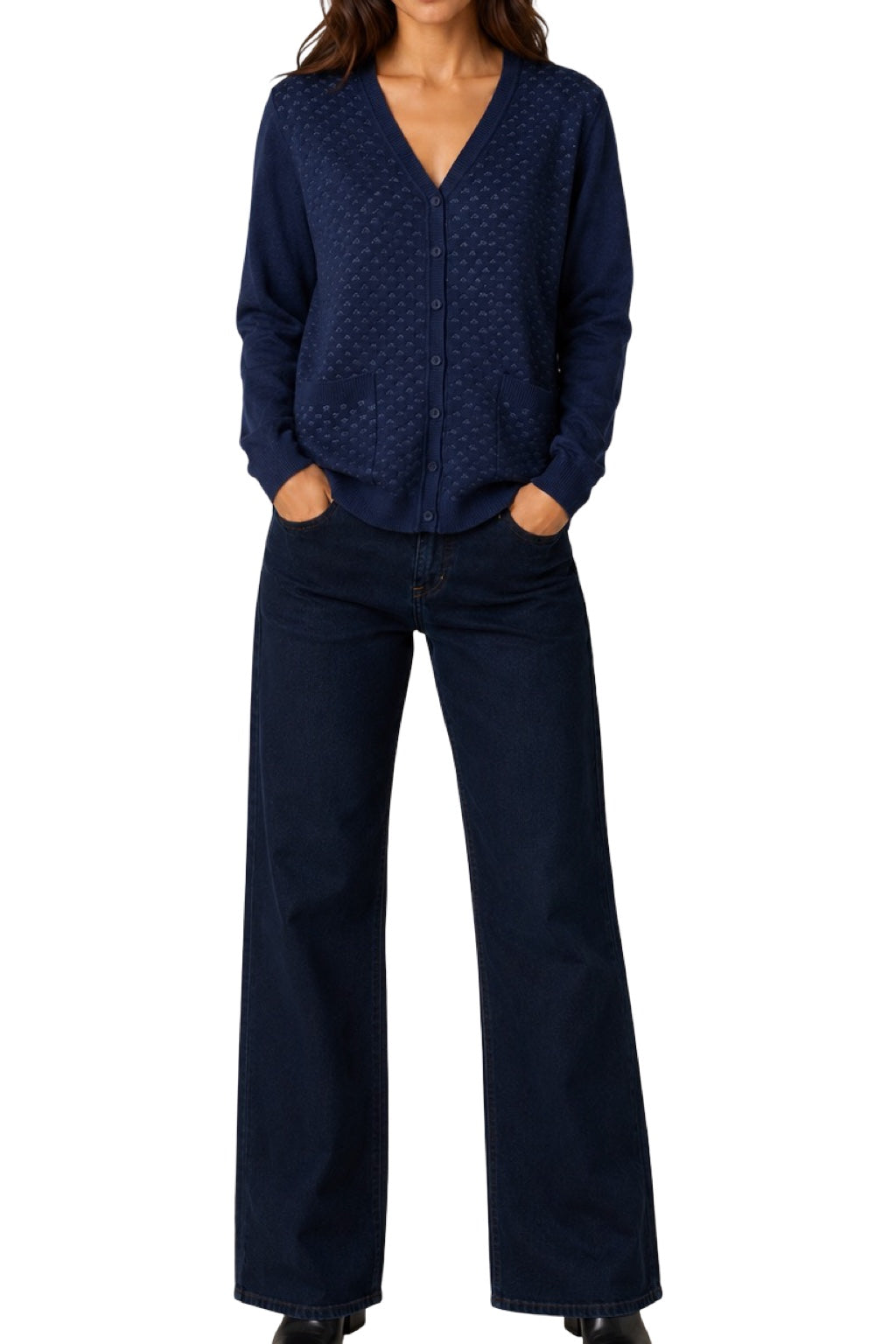 Cardigan Traforato con tasche