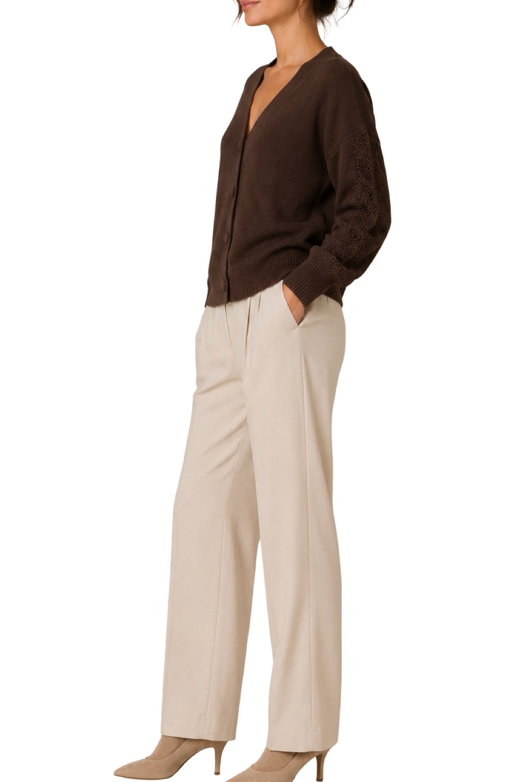 Cardigan Chic Maniche in Pizzo