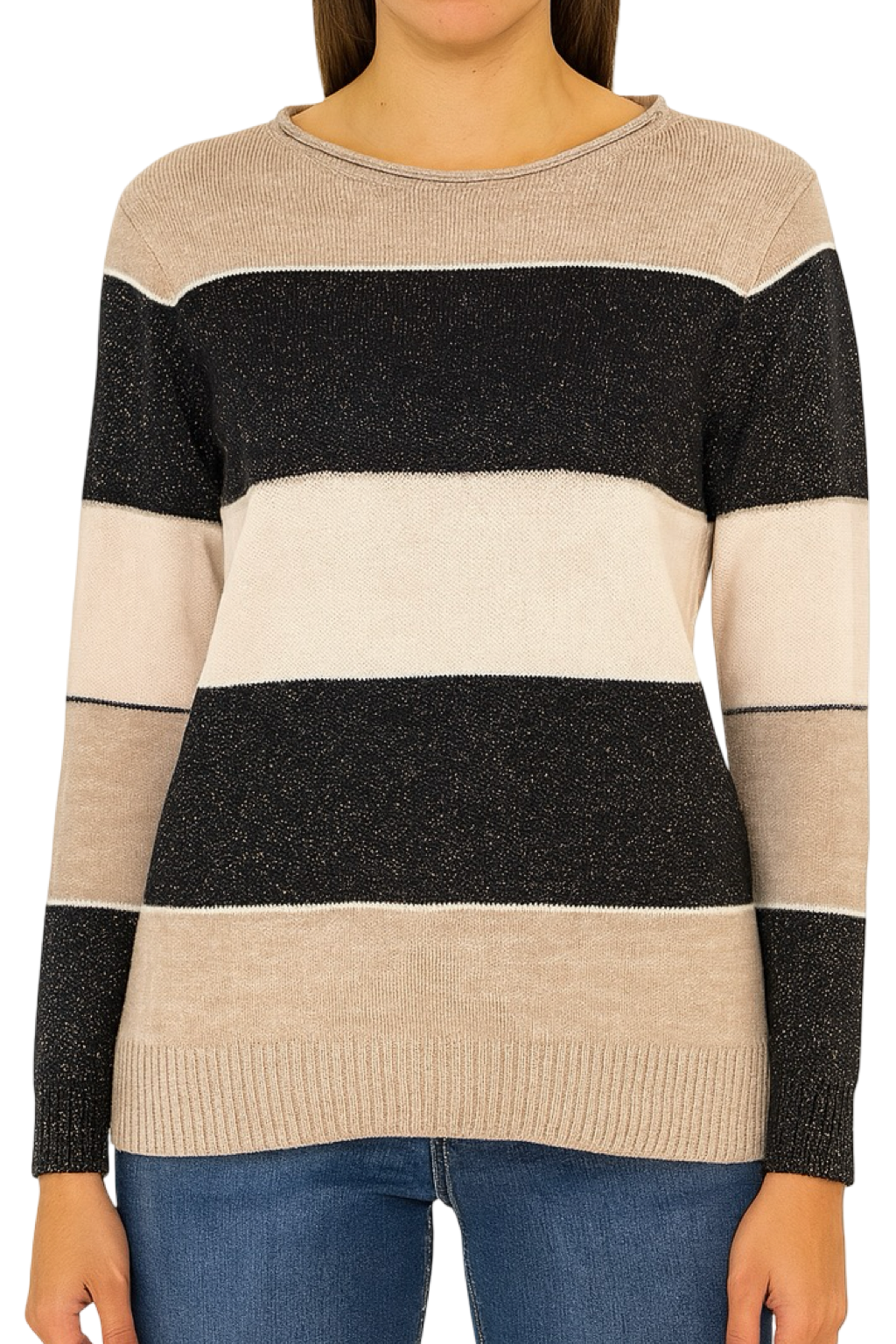 Maglia Righe Glitter