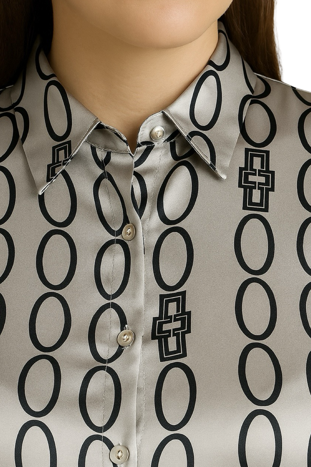 Camicia Raso Fantasia Anelli