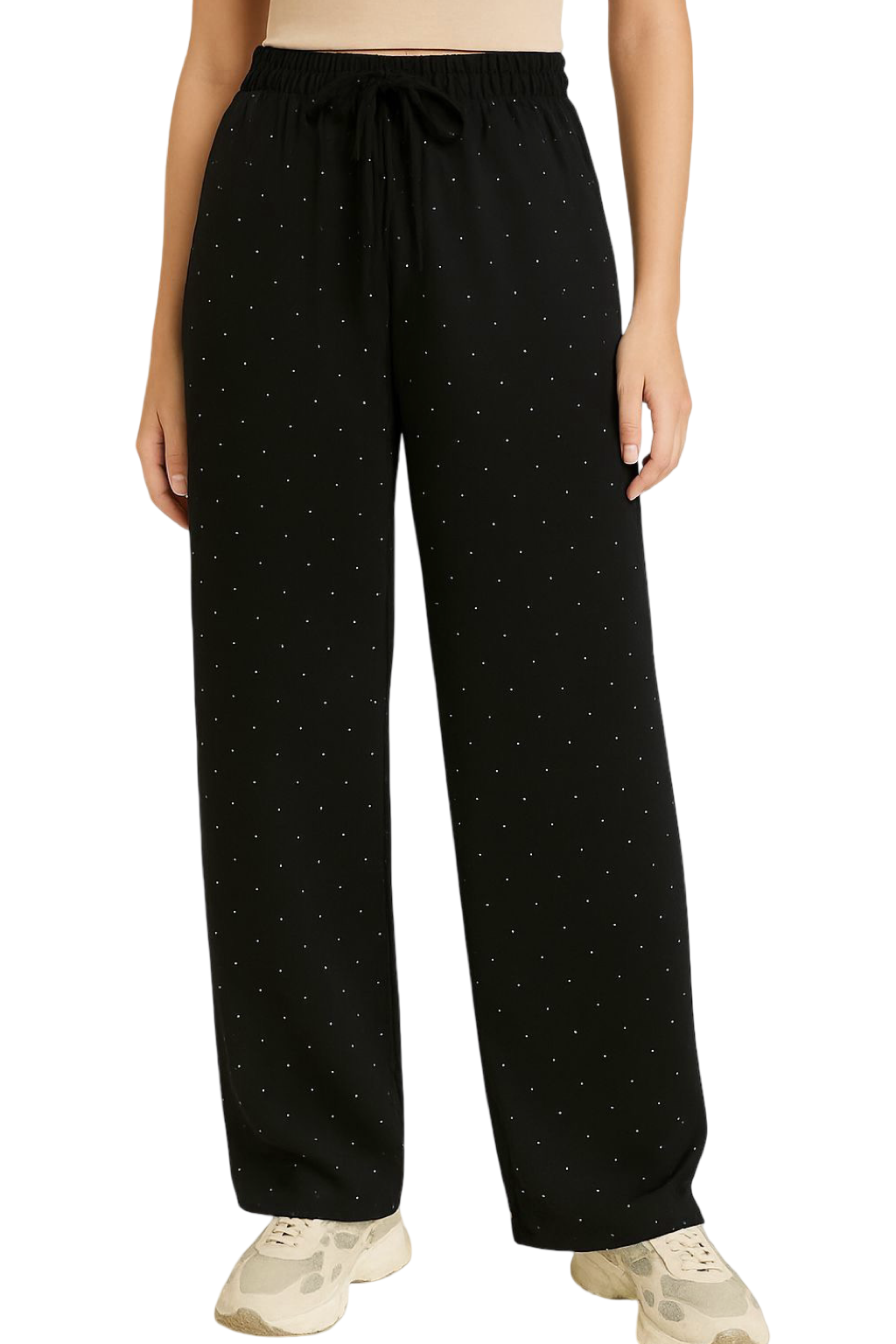 Pantaloni palazzo brillantini