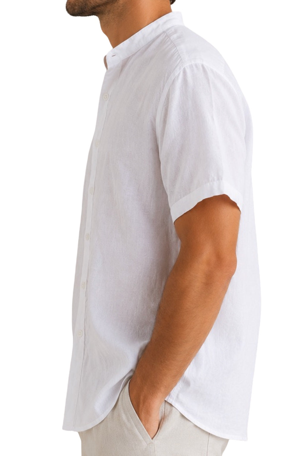 Camicia Lino Manica Corta