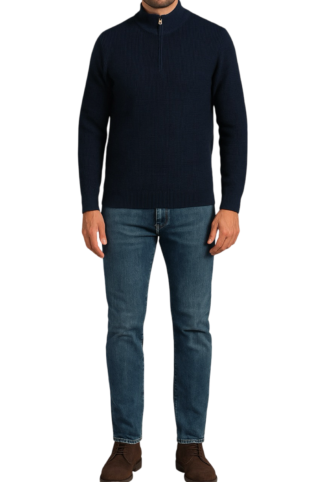 Maglione Mezza Zip Uomo