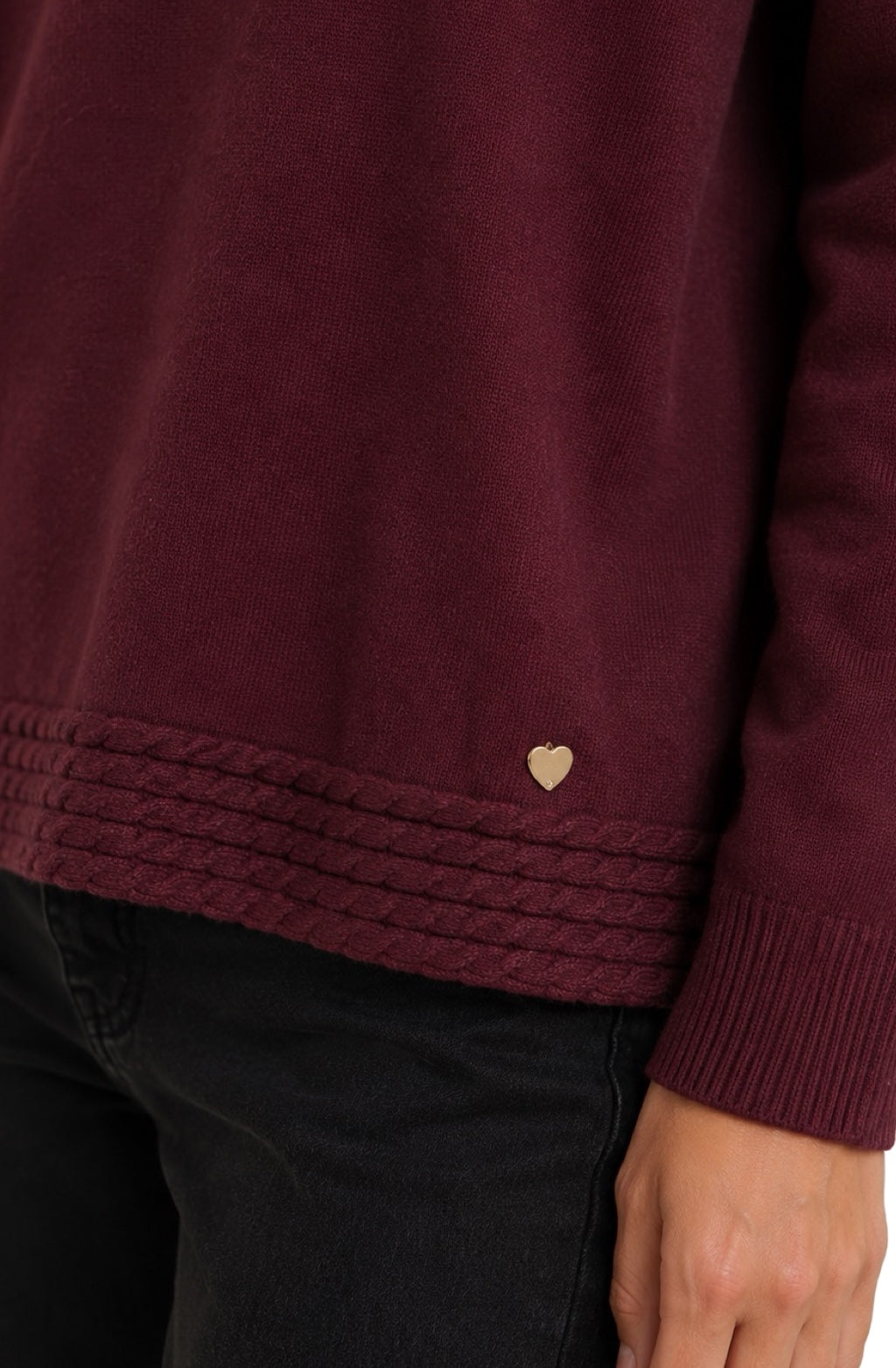 Maglia Riporto trecce sul fondo