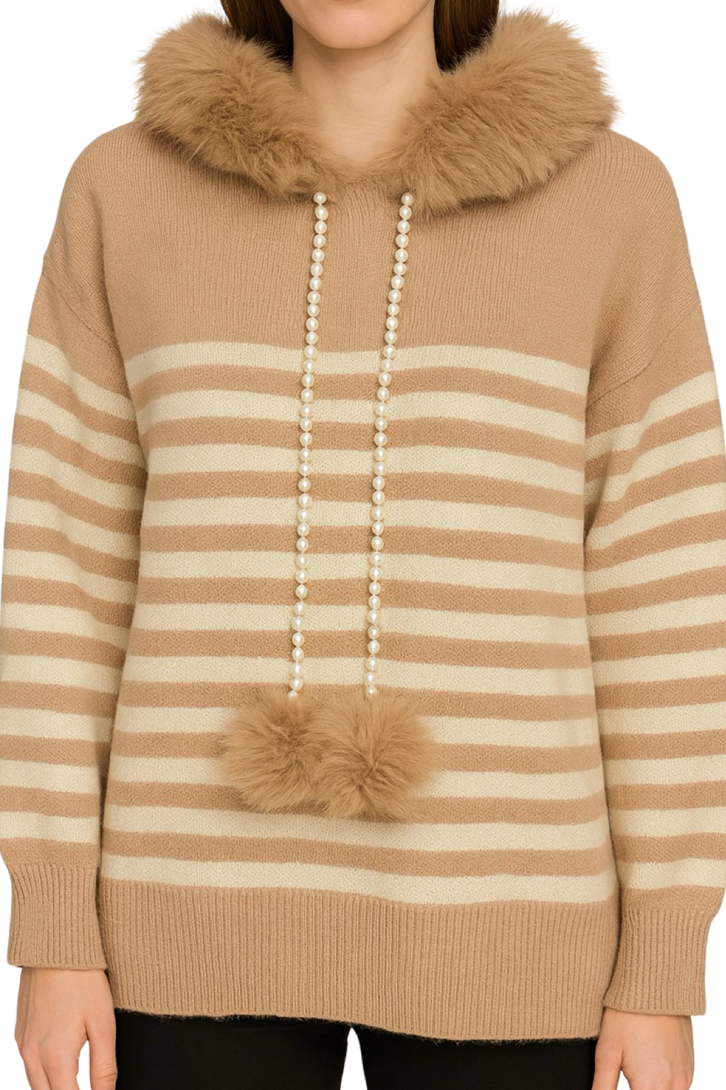 Maglione con pon pon