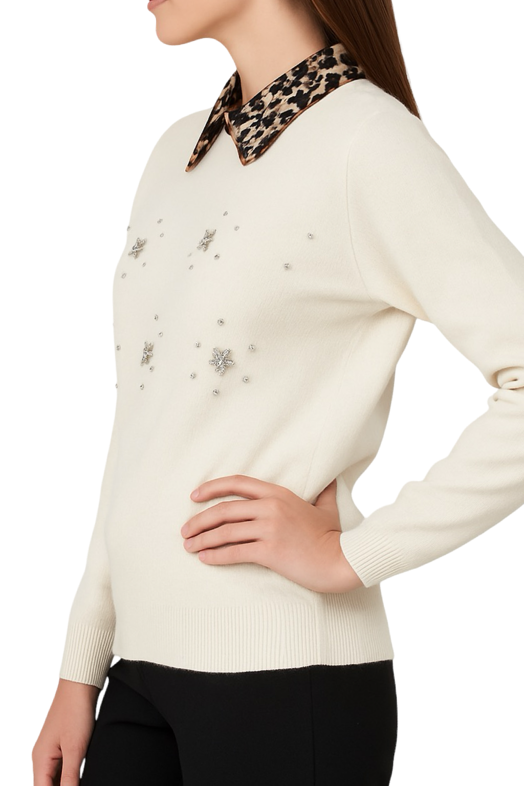Maglia Colletto Fantasia