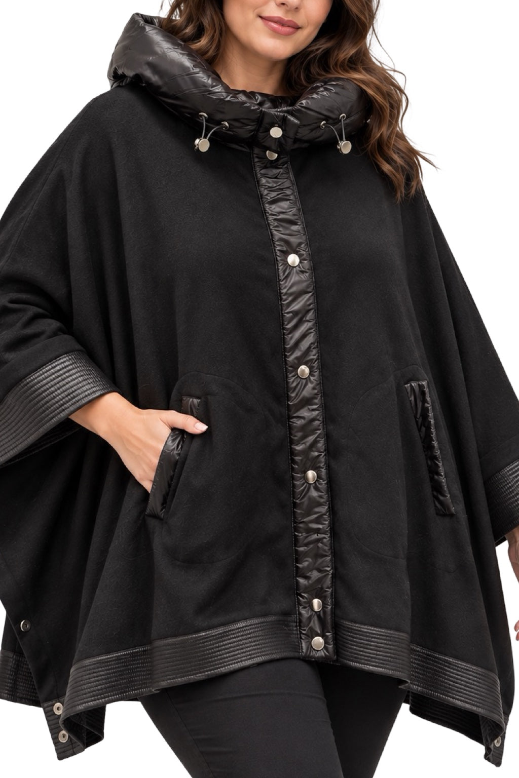 Mantella/Poncho Collo Imbottito