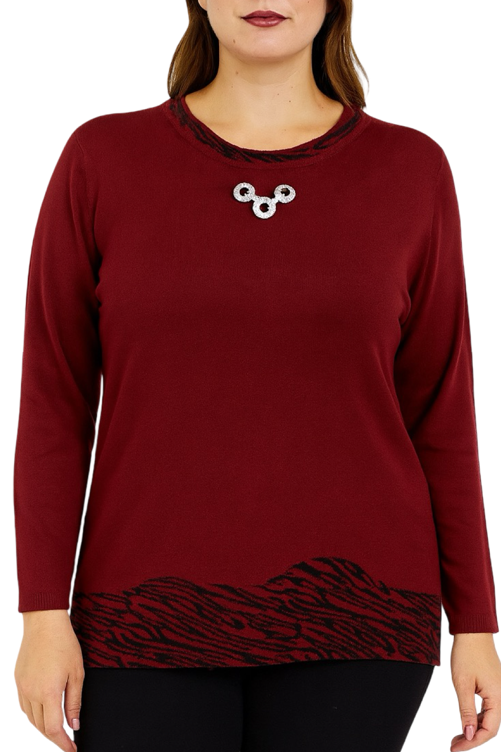 Maglia Girocollo Fondo Zebrato
