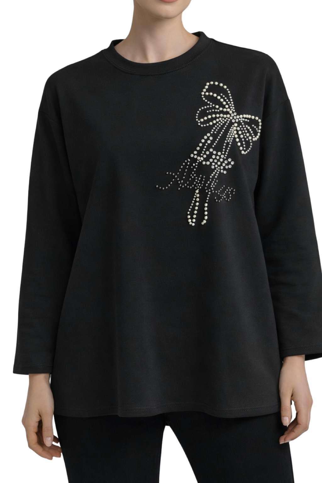 Maglia Camoscio con perline