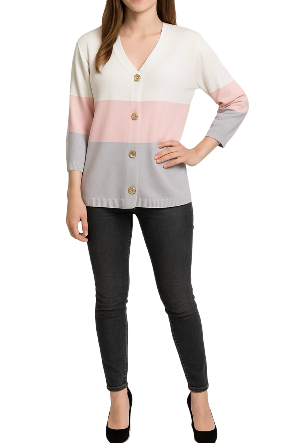 Cardigan lungo bottoni