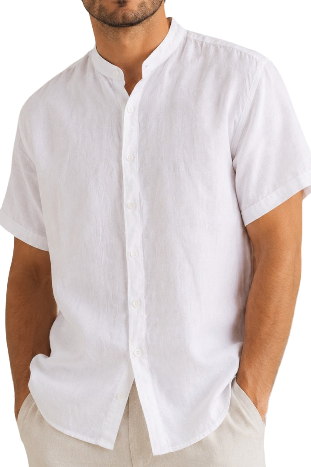 Camicia Lino Manica Corta