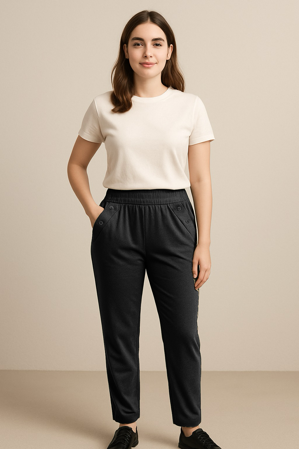 Pantaloni Basic con elastico