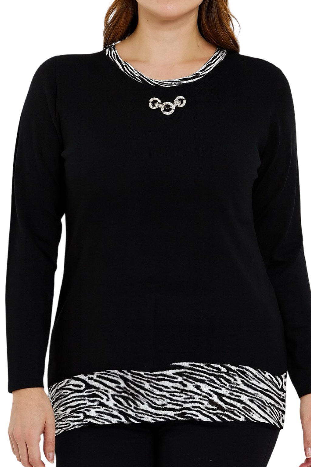 Maglia Girocollo Fondo Zebrato