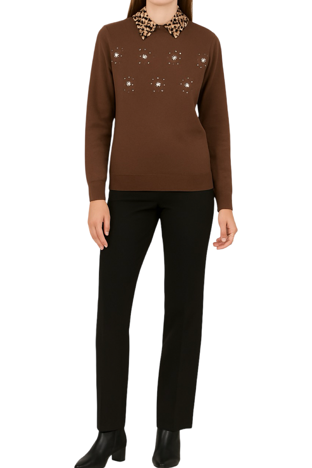 Maglia Colletto Fantasia