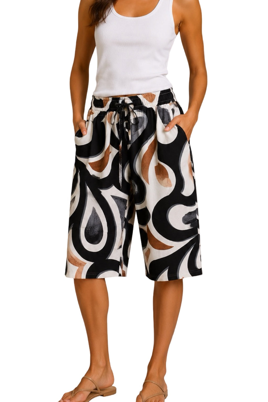 Pantaloni Capri Fantasia