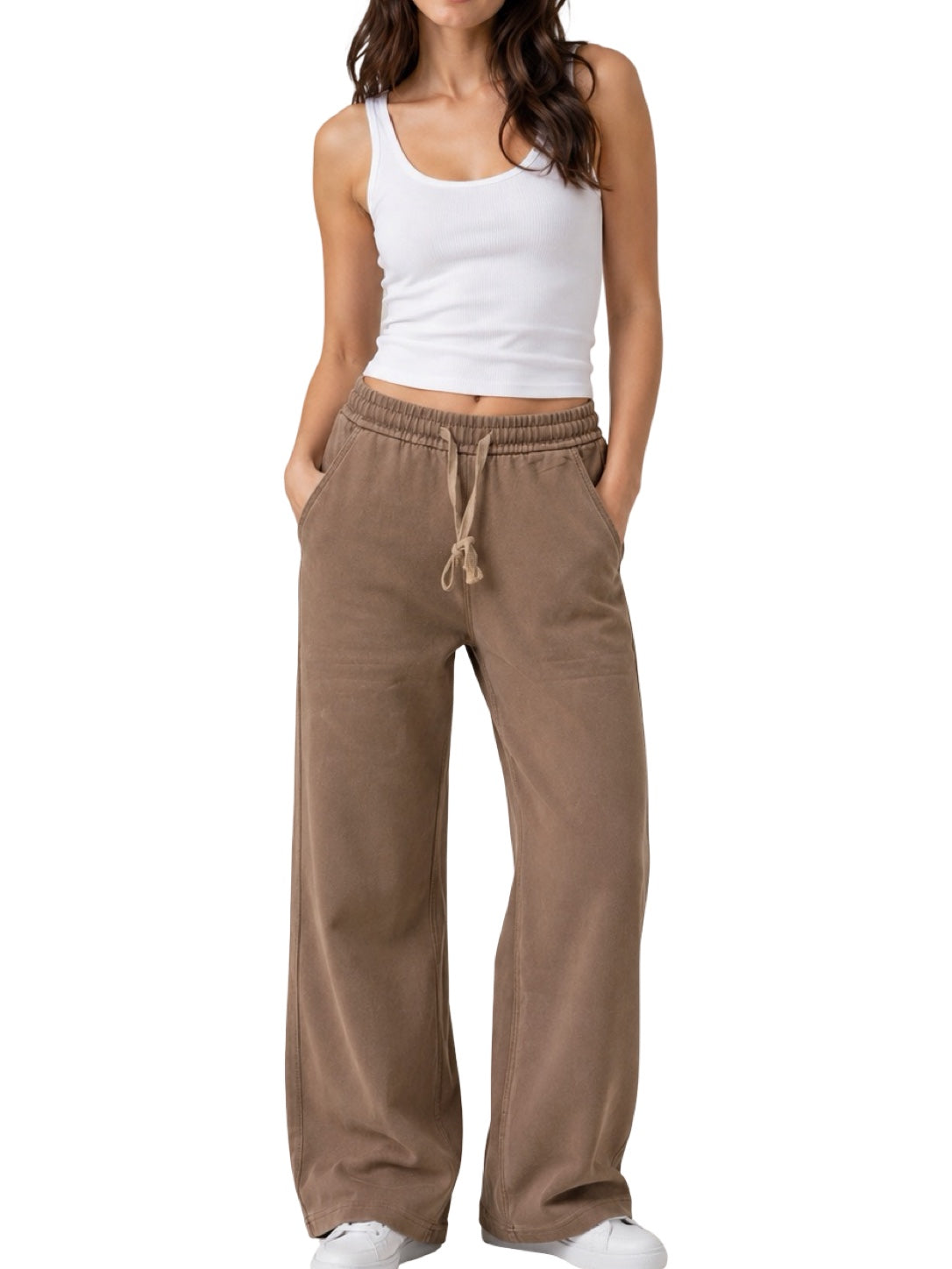 Pantaloni con elastico in vita