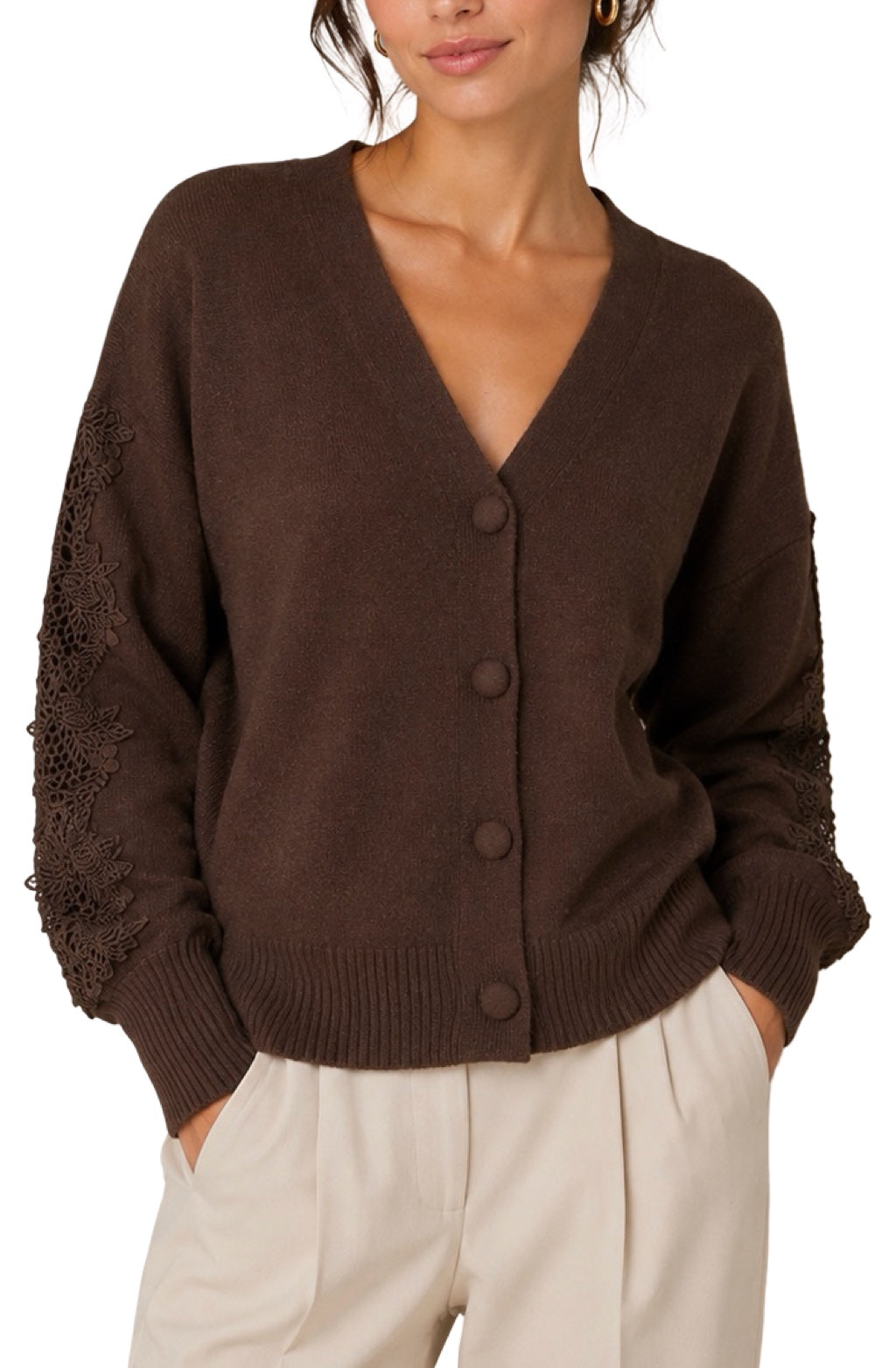 Cardigan Chic Maniche in Pizzo