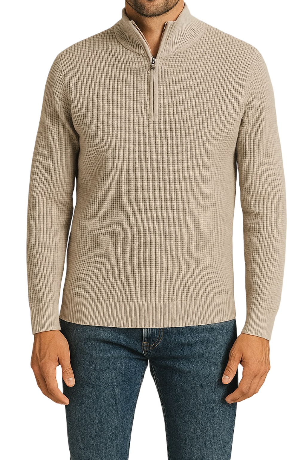 Maglione Mezza Zip Uomo