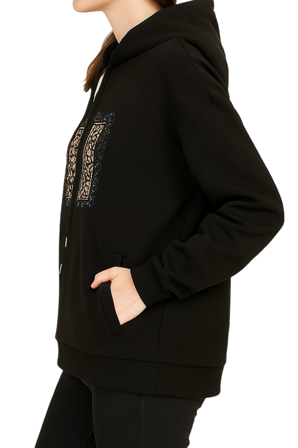 Felpa Comfort Stampa Maculata