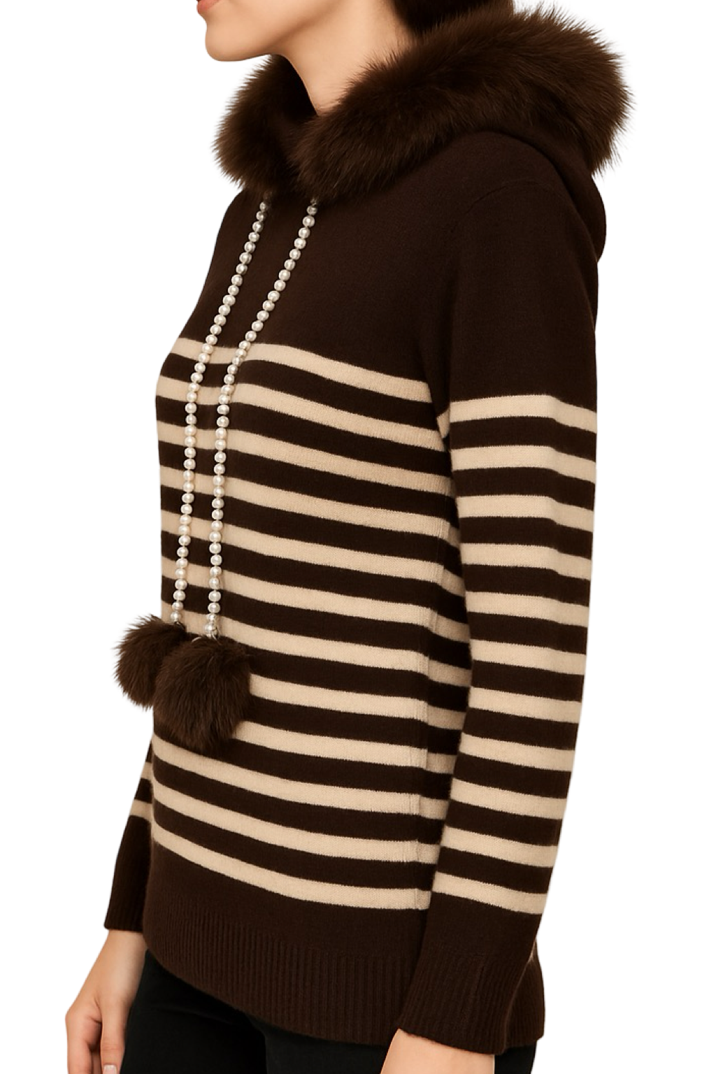 Maglione con pon pon