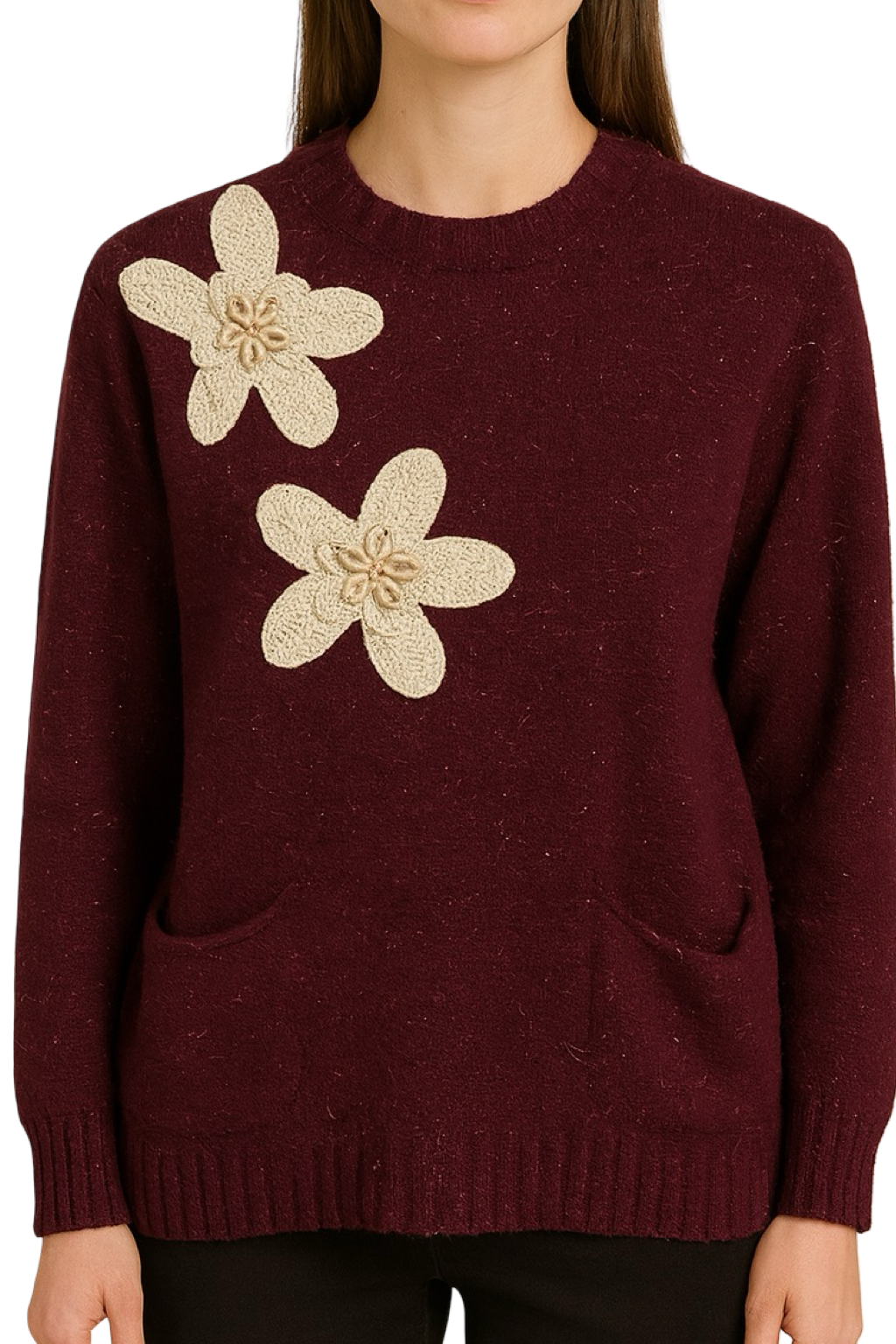 Maglione Macramé con tasche