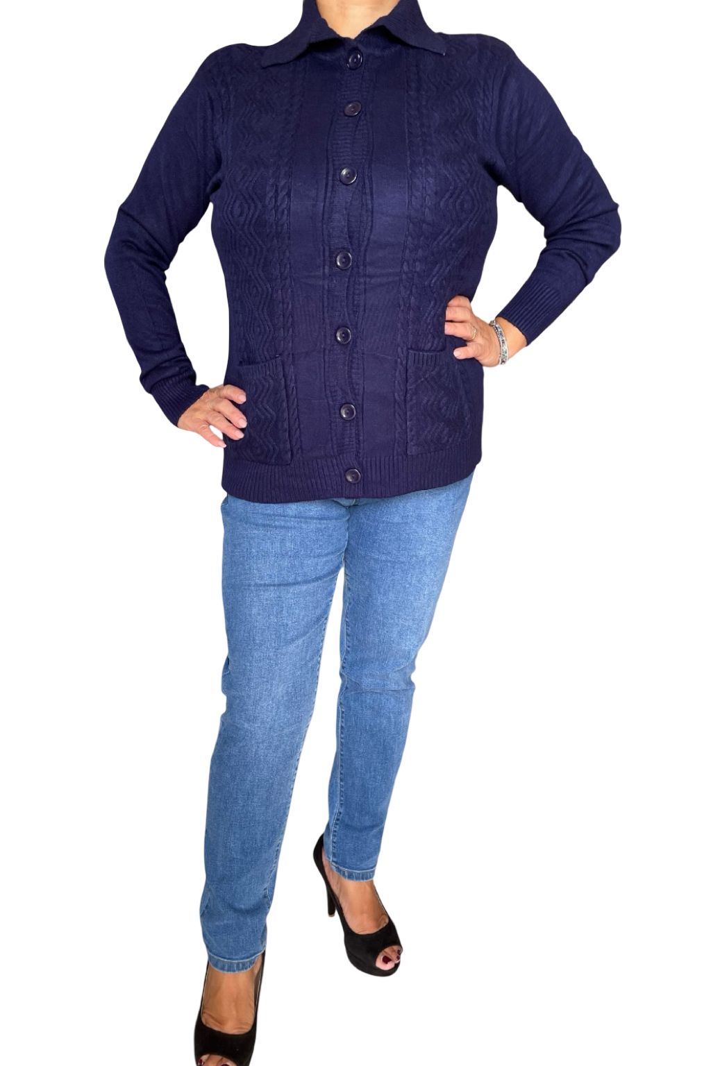 Cardigan con bottoni
