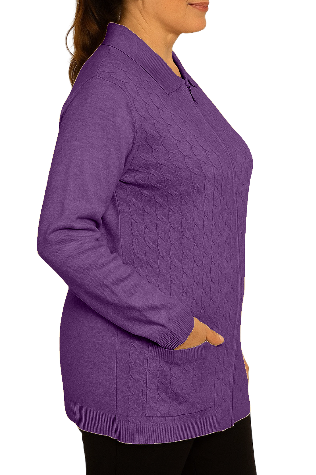 Maglione con Zip e Tasche