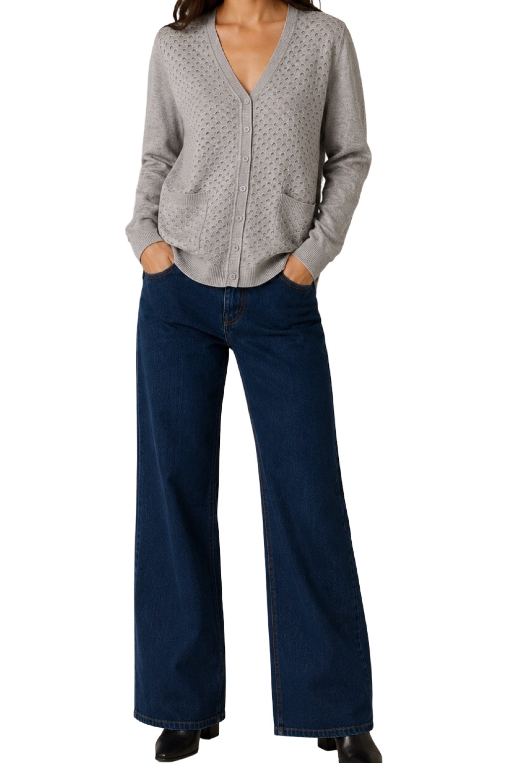 Cardigan Traforato con tasche