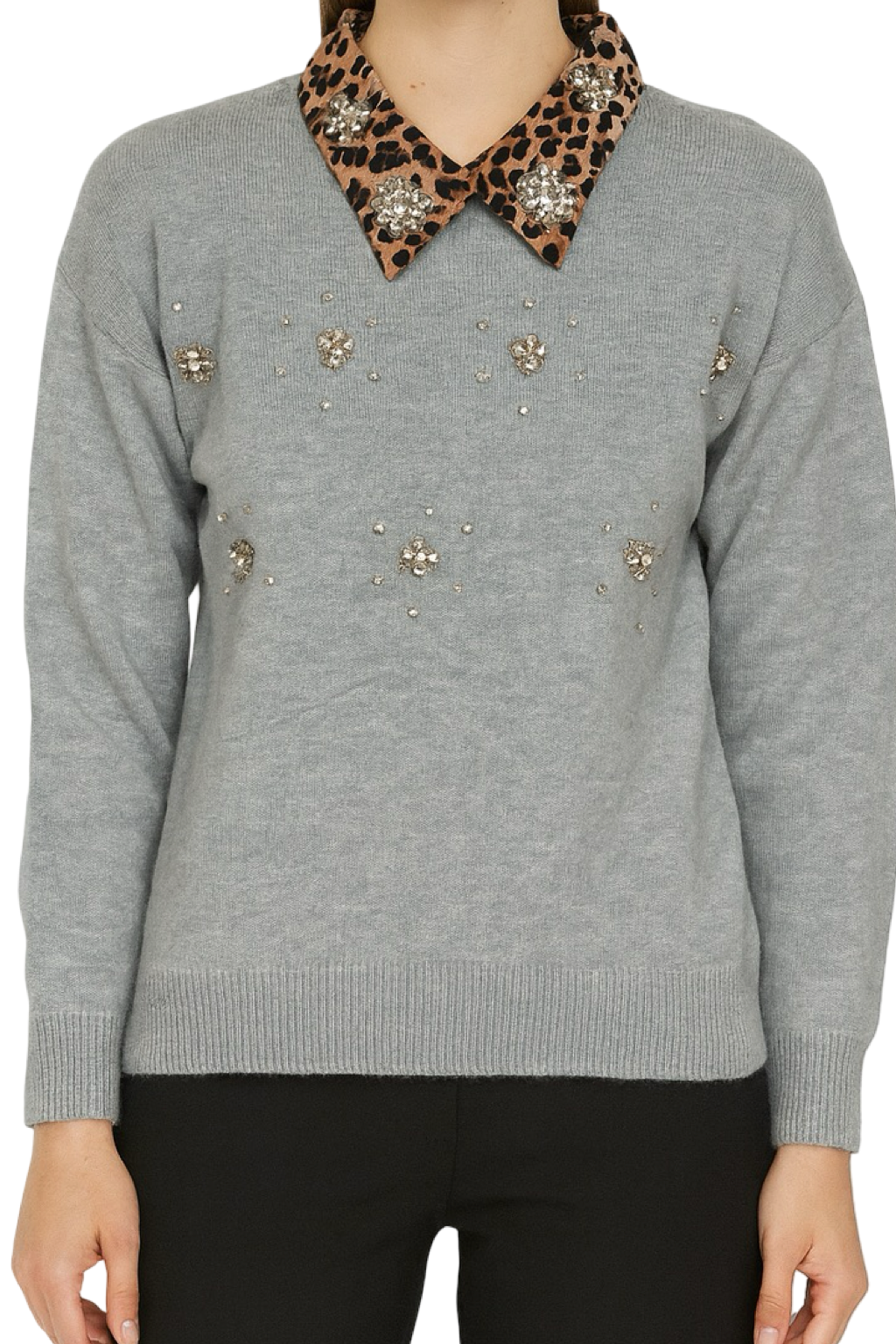 Maglia Colletto Fantasia