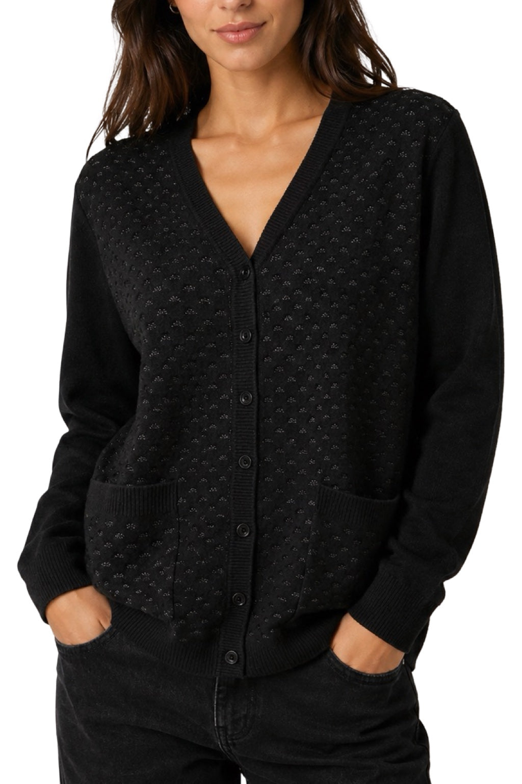 Cardigan Traforato con tasche