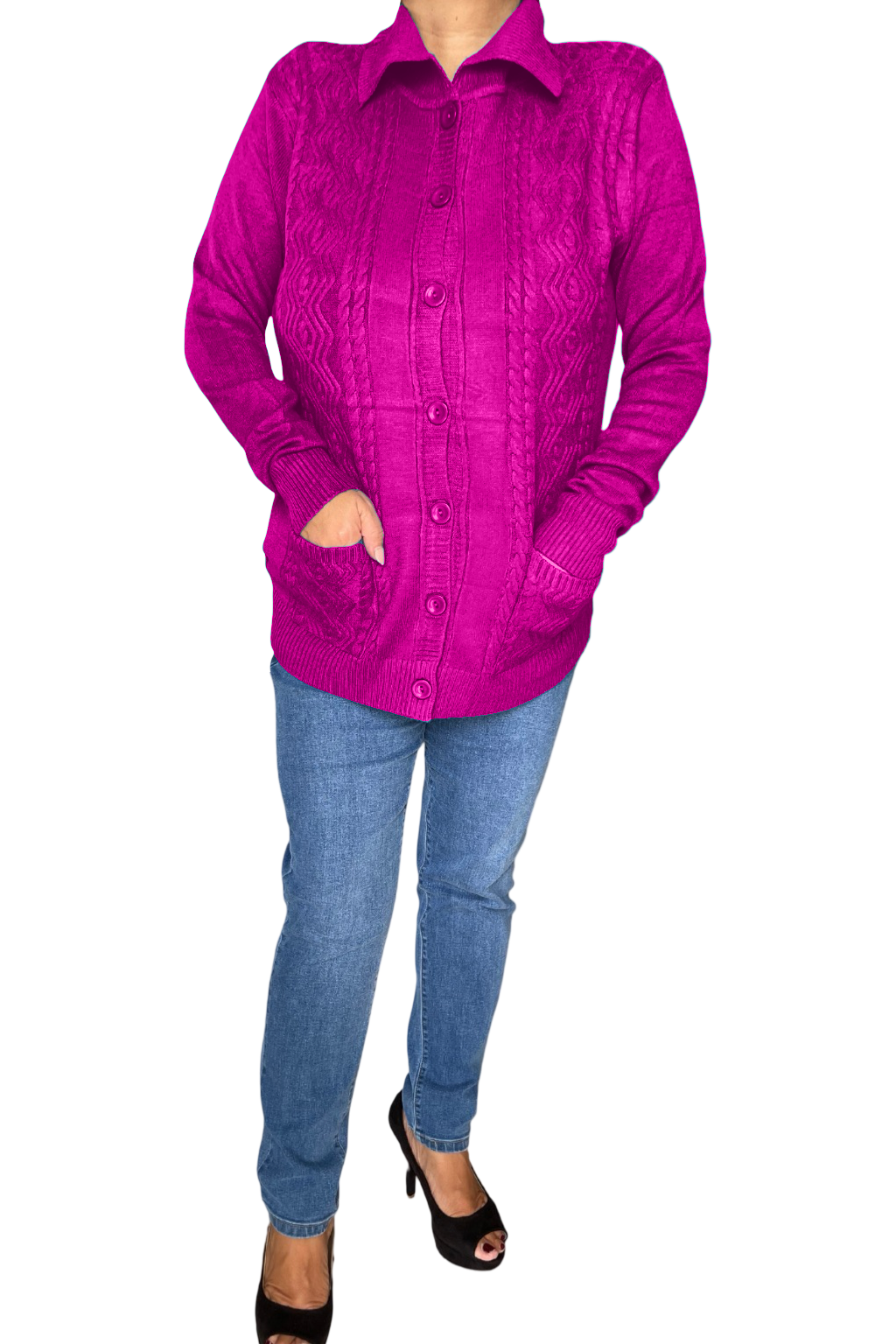 Cardigan con bottoni