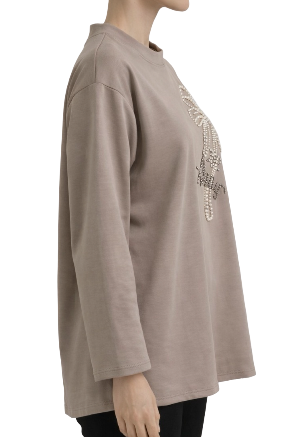 Maglia Camoscio con perline
