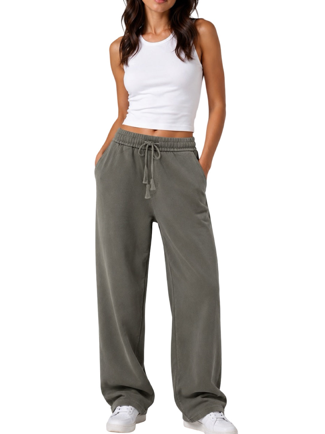 Pantaloni con elastico in vita