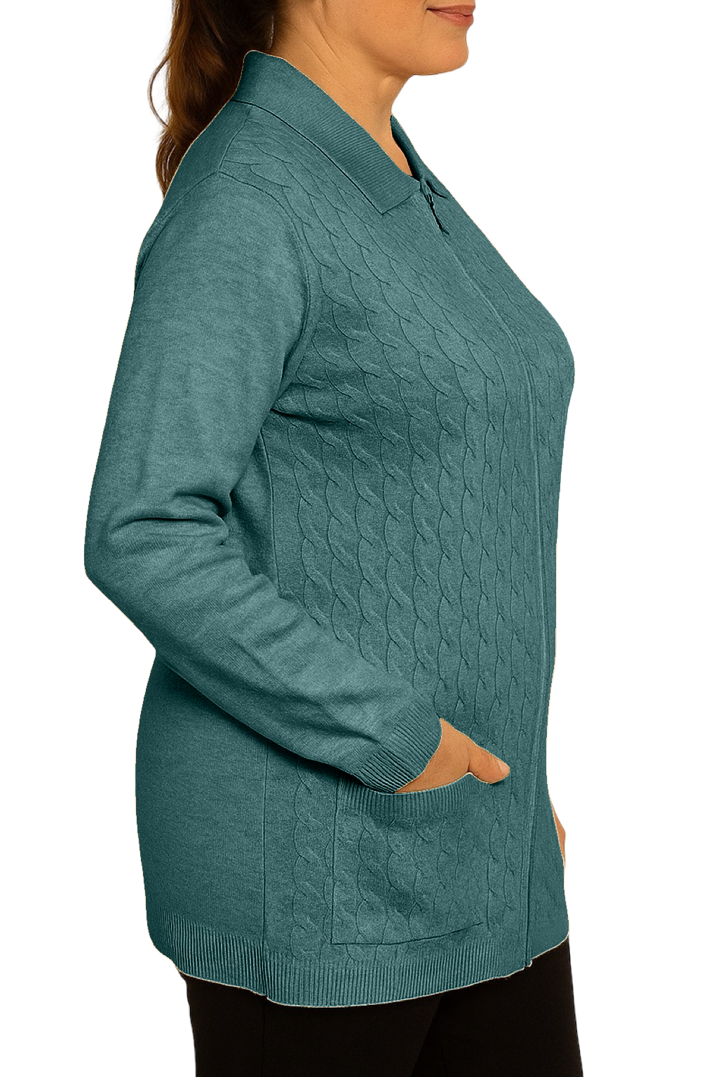 Maglione con Zip e Tasche