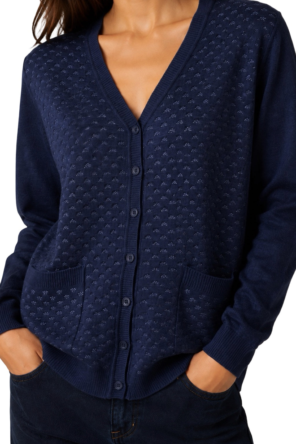 Cardigan Traforato con tasche