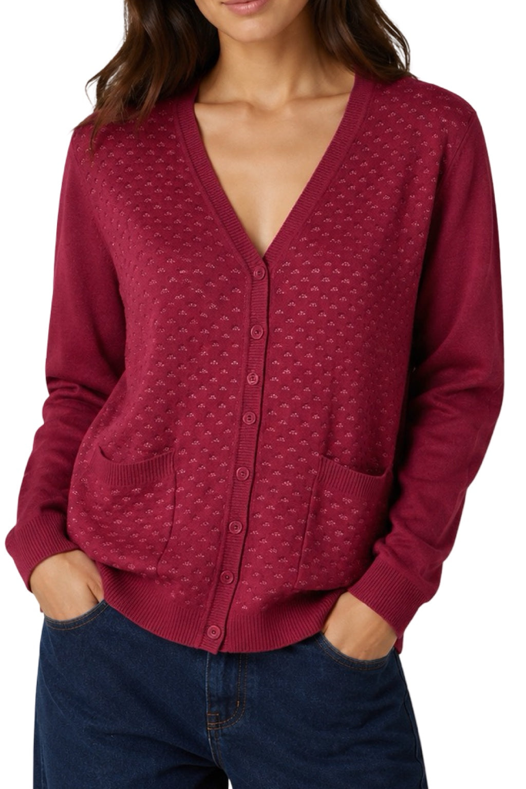 Cardigan Traforato con tasche