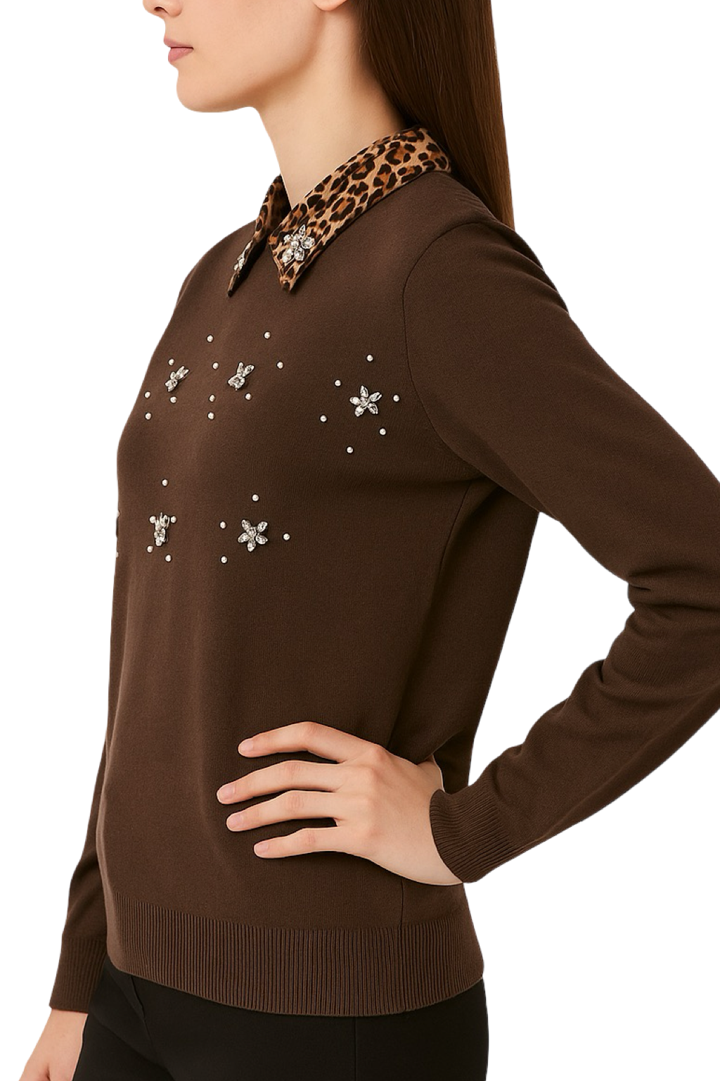 Maglia Colletto Fantasia
