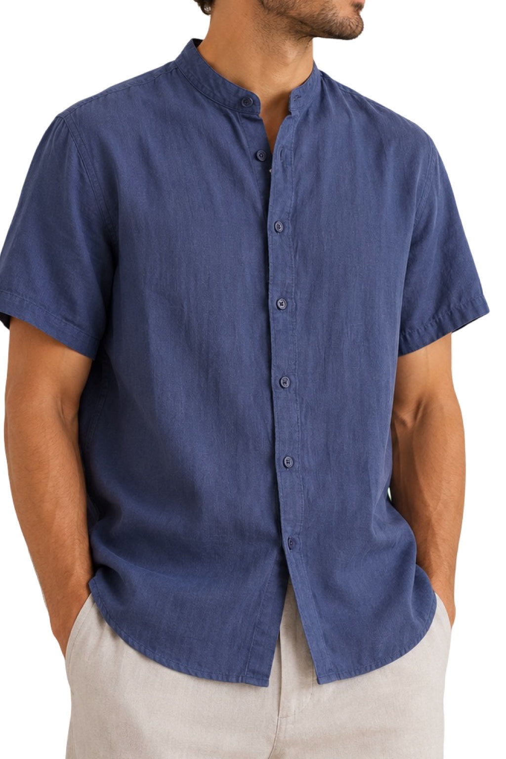 Camicia Lino Manica Corta