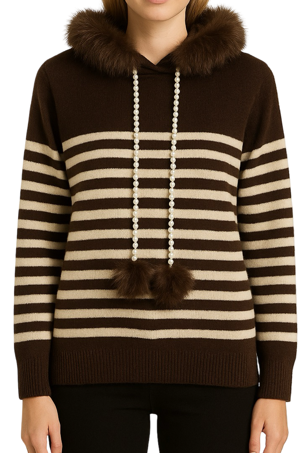 Maglione con pon pon