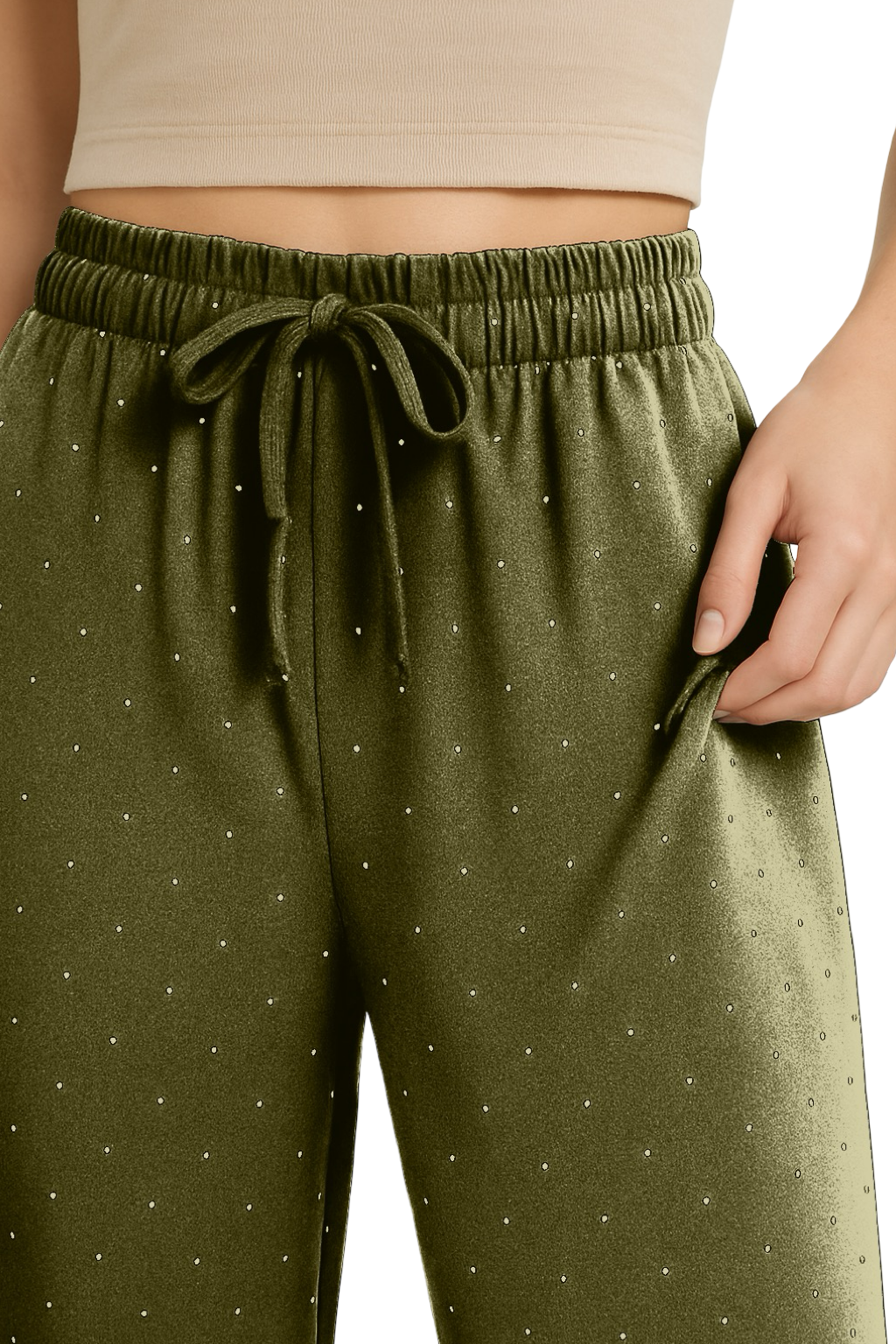 Pantaloni palazzo brillantini