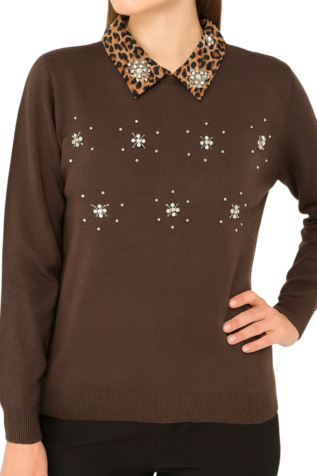 Maglia Colletto Fantasia