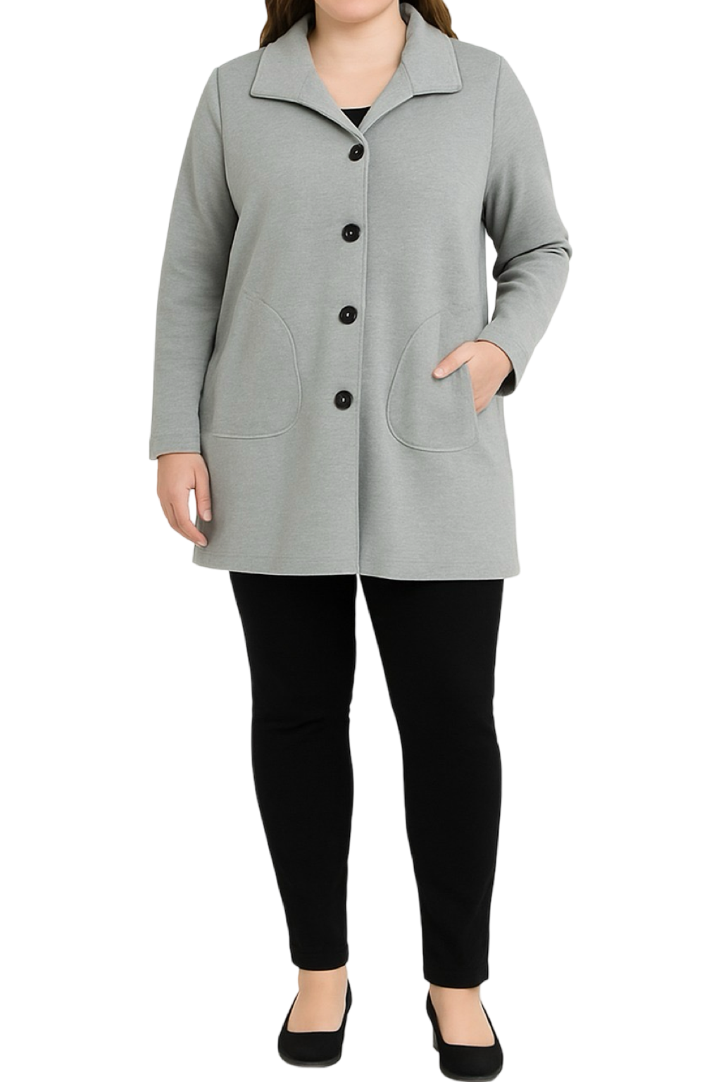 Giacca Stile Cappotto con tasconi