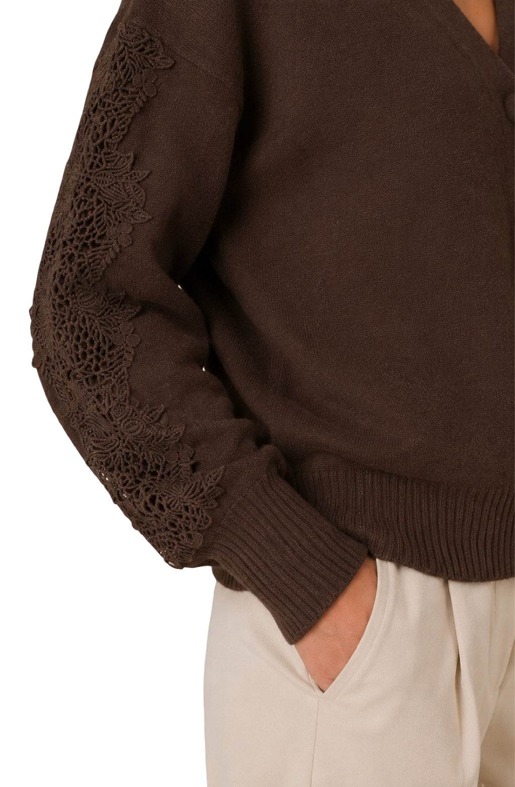 Cardigan Chic Maniche in Pizzo