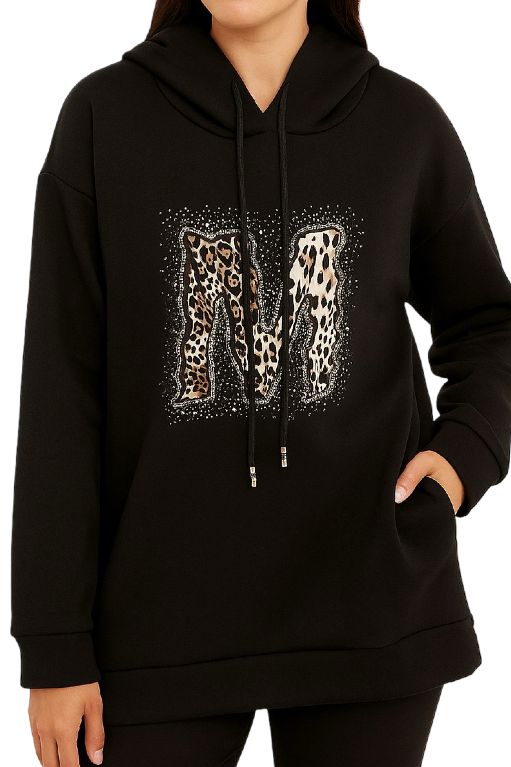 Felpa Comfort Stampa Maculata